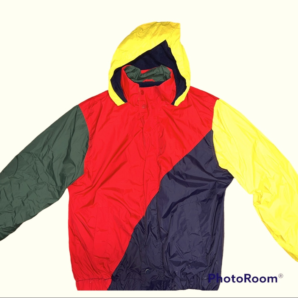 Color block windbreaker